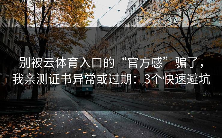 别被云体育入口的“官方感”骗了，我亲测证书异常或过期：3个快速避坑